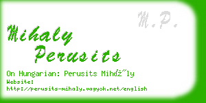 mihaly perusits business card